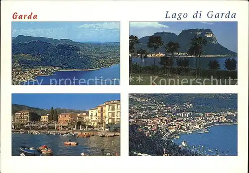 AK / Ansichtskarte Garda Lago di Garda Fliegeraufnahme Hafen Strand