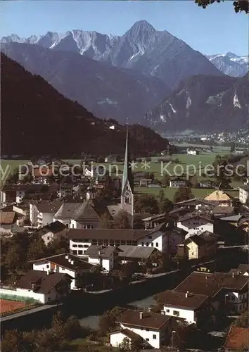 AK / Ansichtskarte Zell Ziller Tirol Ferienort im Zillertal gegen Tristner Zillertaler Alpen Kat. Zell am Ziller