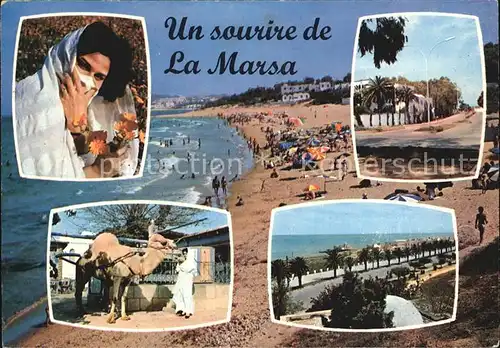 AK / Ansichtskarte La Marsa Strand Kamel  Kat. Tunesien
