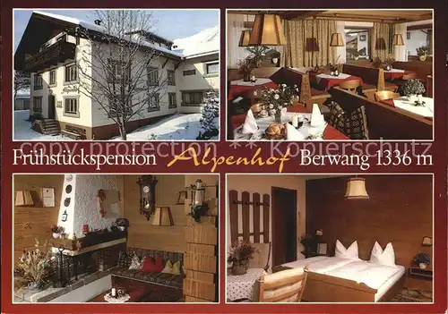 AK / Ansichtskarte Berwang Tirol Fruehstueckspension Alpenhof Kaminzimmer Fremdenzimmer Restaurant Kat. Berwang