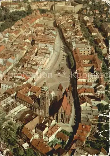 AK / Ansichtskarte Hradec Kralove Zizkovo namesti Zizkaplatz Kirche Fliegeraufnahme Kat. Hradec Kralove Koeniggraetz