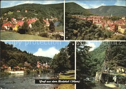 AK / Ansichtskarte Bodetal Harz Altenbrak Thale mit Rosstrappe Treseburg Im Bodetal Kat. Treseburg