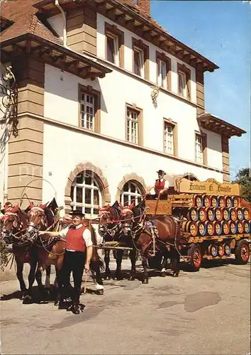 AK / Ansichtskarte Ulm Renchen Bauhoefers Braustuebl Bierwagen Vierspaenner Kat. Renchen