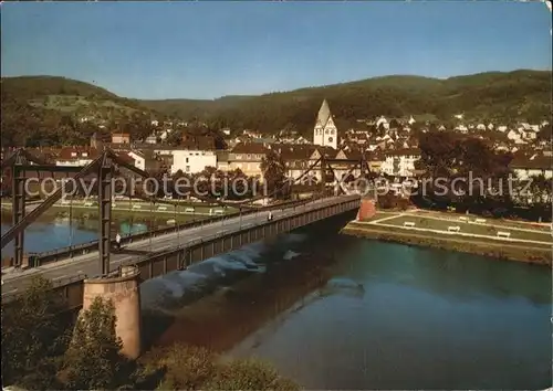 AK / Ansichtskarte Bad Nassau Lahn Bruecke Ortsansicht mit Kirche Kat. Nassau Lahn