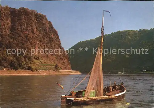 AK / Ansichtskarte Lorelei Loreley Felsen Rhein Schiff Kat. Sankt Goarshausen