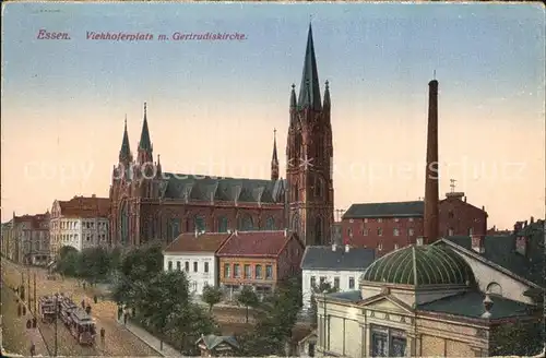AK / Ansichtskarte Essen Ruhr Viehhoferplatz mit Gertrudiskirche Kat. Essen