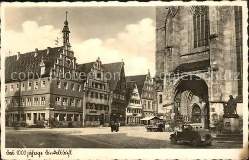 AK / Ansichtskarte Dinkelsbuehl Marktplatz 1000jaehrige Stadt Denkmal Kat. Dinkelsbuehl