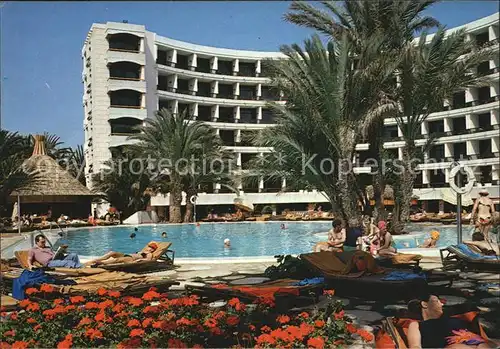 AK / Ansichtskarte Playa de Maspalomas Hotel Palm Beach Swimming Pool Palmen