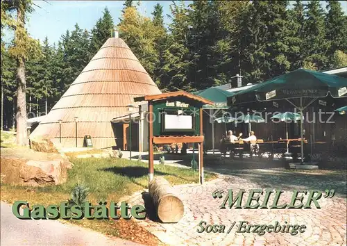 AK / Ansichtskarte Sosa Erzgebirge Gaststaette Meiler Gartenrestaurant Kat. Sosa