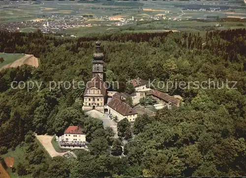 AK / Ansichtskarte Amberg Oberpfalz Wallfahrtskirche Mariahilfberg Franziskanerkloster Fliegeraufnahme Kat. Amberg