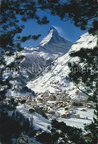 AK / Ansichtskarte Zermatt VS Matterhorn Winter Kat. Zermatt