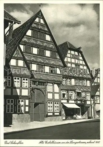AK / Ansichtskarte Bad Salzuflen Alte Giebelhaeuser Langestrasse erbaut 1612 Kupfertiefdruck Kat. Bad Salzuflen