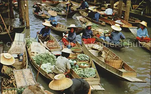 AK / Ansichtskarte Rajchaburi Floathing Market
