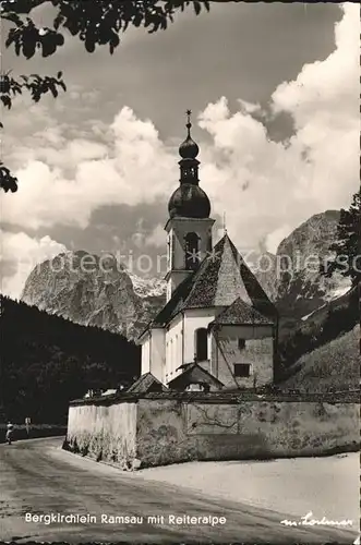 AK / Ansichtskarte Ramsau Berchtesgaden Bergkirchlein mit Reiteralpe Kat. Ramsau b.Berchtesgaden