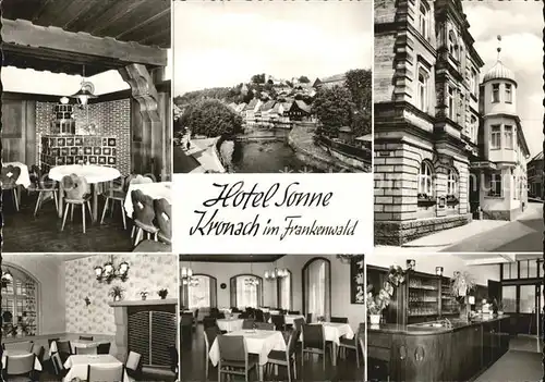 AK / Ansichtskarte Kronach Oberfranken Hotel Restaurant Sonne Kat. Kronach