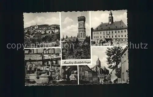 AK / Ansichtskarte Annaberg Buchholz Erzgebirge Frohnauer Hammer Annenkirche Rathaus Kat. Annaberg