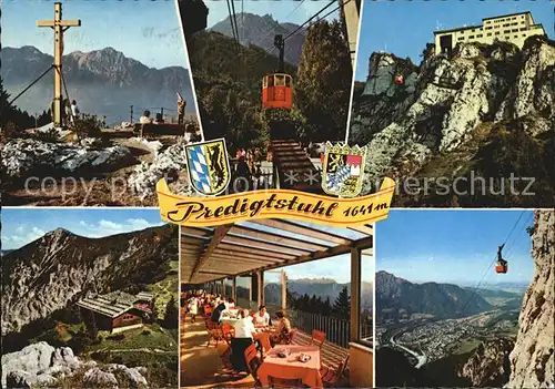 AK / Ansichtskarte Bad Reichenhall Predigtstuhlbahn Talstation Berghotel Schlegelkaser Hotelterrasse Kat. Bad Reichenhall