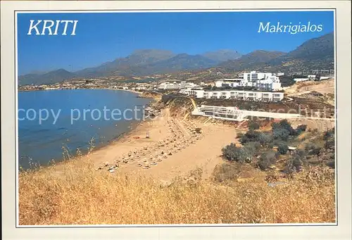 AK / Ansichtskarte Makrigialos Panorama Strand Kueste Kat. Insel Kreta
