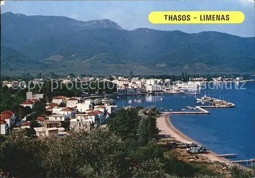AK / Ansichtskarte Limenas Thassos Panorama Kuestenstadt Hafen
