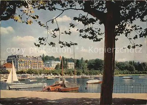 AK / Ansichtskarte Lausanne VD The Beau Rivage Hotel am Genfersee Kat. Lausanne