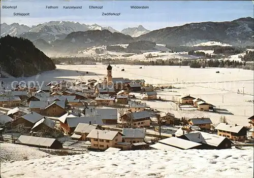 AK / Ansichtskarte Altstaedten Allgaeu Teilansicht mit Alpenpanorama