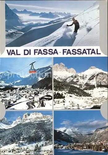 AK / Ansichtskarte Vigo di Fassa Trentino Skipiste Panorama Bergbahn Kat. 