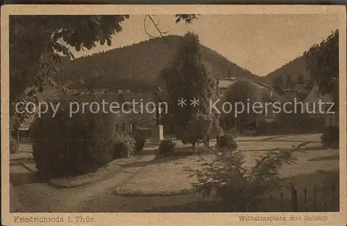 AK / Ansichtskarte Friedrichroda Wilhelmsplatz Gottlob Kat. Friedrichroda