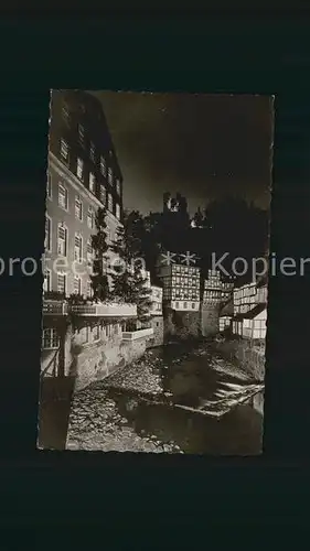 AK / Ansichtskarte Monschau Blick auf den Haller Burgruine Nachtaufnahme Kat. Monschau