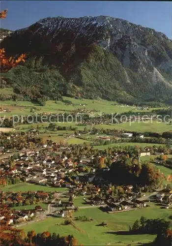 AK / Ansichtskarte Ruhpolding mit Rauschberg Chiemgauer Alpen Herbststimmung Kat. Ruhpolding