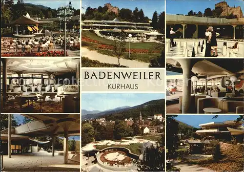 AK / Ansichtskarte Badenweiler Thermalkurort Schwarzwald Kurhaus Konzertpavillon Bodenschach Kat. Badenweiler