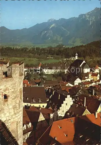 AK / Ansichtskarte Fuessen Allgaeu Blick auf Alt Fuessen und Tegelberg Kneipp Hoehenluftkurort Kat. Fuessen