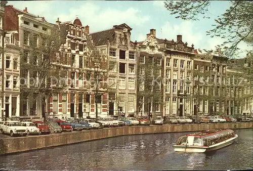 AK / Ansichtskarte Amsterdam Niederlande Alte Giebel am Herrenkanal Ausflugsboot Kat. Amsterdam