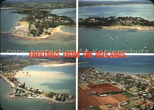 AK / Ansichtskarte Redlands Queensland Wellington Point Cleveland and Redland Bay aerial view