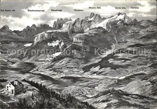 AK / Ansichtskarte Appenzell IR Alpstein Bergpanoramen Kat. Appenzell