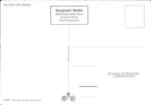 AK / Ansichtskarte Appenzell IR Alpstein Bergpanoramen Kat. Appenzell