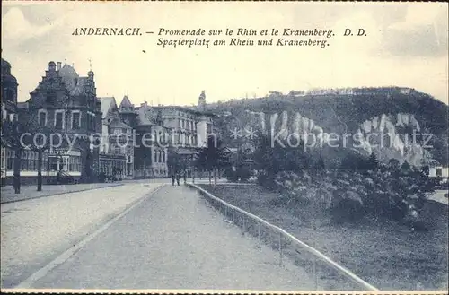 AK / Ansichtskarte Andernach Promenade am Rhein und Kranenberg Kat. Andernach