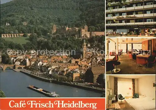 AK / Ansichtskarte Heidelberg Neckar Cafe Frisch Fliegeraufnahme Neckarpartie Kat. Heidelberg