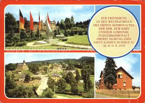 AK / Ansichtskarte Rautenkranz Vogtland Geburtsort des 1. Fliegerkosmonauten der DDR Sigmund Jaehn Kat. Morgenroethe Rautenkranz