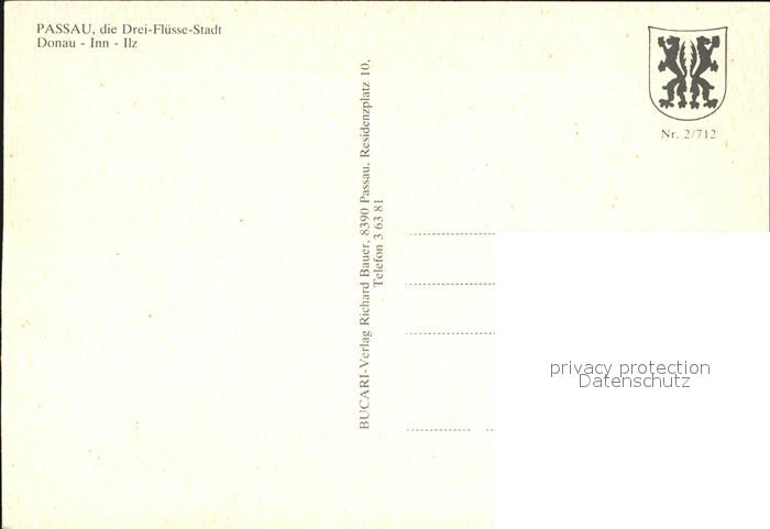 AK / Ansichtskarte Passau Fliegeraufnahme Drei Fluesse Stadt Donau Inn