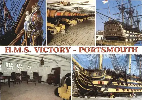 AK / Ansichtskarte Schiffe Flaggschiff H.M.S. Victory Portsmouth  Kat. Schiffe