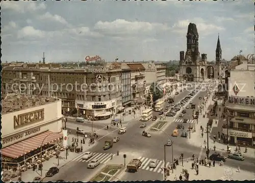 AK / Ansichtskarte Berlin Kurfuerstendamm Kaiser Wilhelm Gedaechtniskirche Kat. Berlin