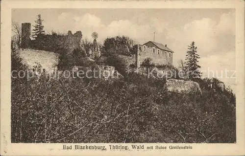AK / Ansichtskarte Bad Blankenburg Ruine Greifenstein Kat. Bad Blankenburg
