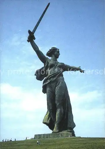 AK / Ansichtskarte Wolgograd Denkmal Frau mit Schwert DerTour Wolga Don Kreuzfahrt Kat. Wolgograd