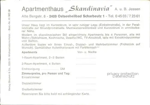AK / Ansichtskarte Scharbeutz Ostseebad Apartmenthaus Skandinavia Kat. Scharbeutz