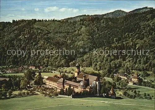 AK / Ansichtskarte Muenstertal Schwarzwald Kloster St. Trudpert Fliegeraufnahme Kat. Muenstertal