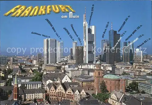 AK / Ansichtskarte Frankfurt Main Eurotower Dresdner Bank Westend Commerzbank Maintower Deutsche Bank Kat. Frankfurt am Main