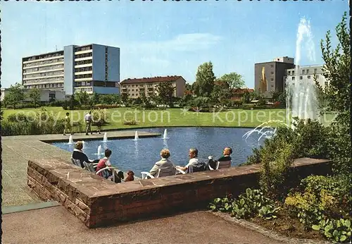 AK / Ansichtskarte Bad Nauheim Neues Kurviertel Fontaene Park Kat. Bad Nauheim