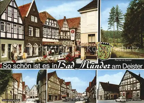 AK / Ansichtskarte Bad Muender Altstadt Fachwerkhaeuser Strassenpartien Waldpartie Suentel Kat. Bad Muender am Deister