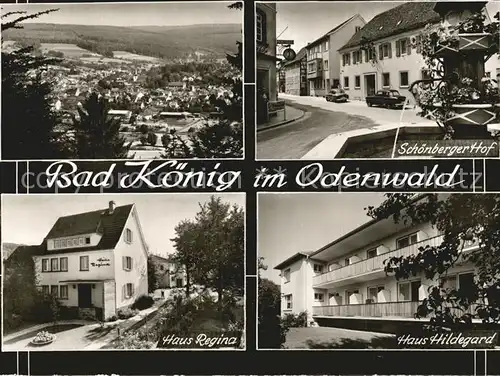 AK / Ansichtskarte Bad Koenig Odenwald Panorama Schoenberger Hof Haus Hildegard Haus Regina Bromsilber Kat. Bad Koenig