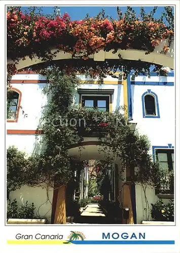 AK / Ansichtskarte Mogan Wohnhaus Blumenschmuck Hinterhof Kat. Gran Canaria Spanien